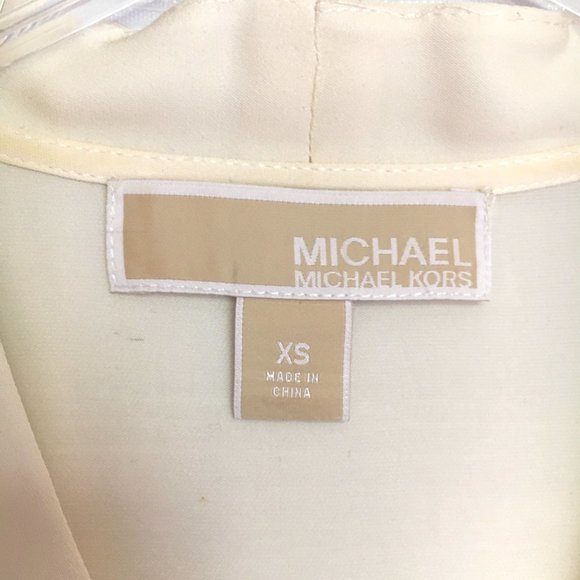 Michael Kors 100% Silk Ivory Wrap Blouse - Picture 5 of 5